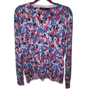 Lauren Ralph Lauren Floral-Print Crewneck long sleeve Sweater size L